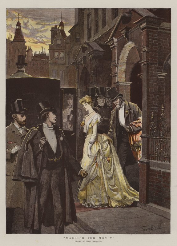 Gift for penge (chromolitho) af Percy Macquoid