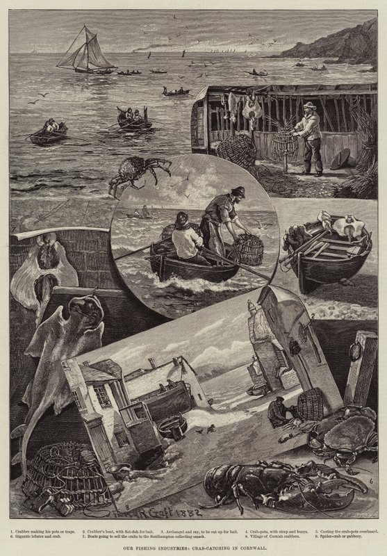 Vores fiskeindustri, krabbefangst i Cornwall af Percy Robert Craft
