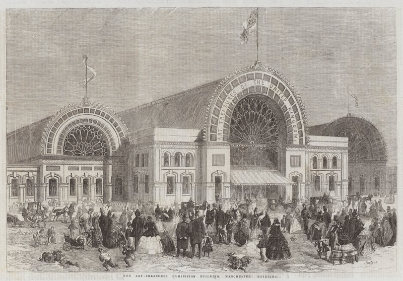 The Art-Treasures Exhibition Building, Manchester, Eksteriør af Percy William Justyne
