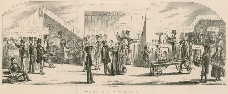 Bartholomew Fair, London: Søndag før messen, Greenwich af Percy Cruikshank