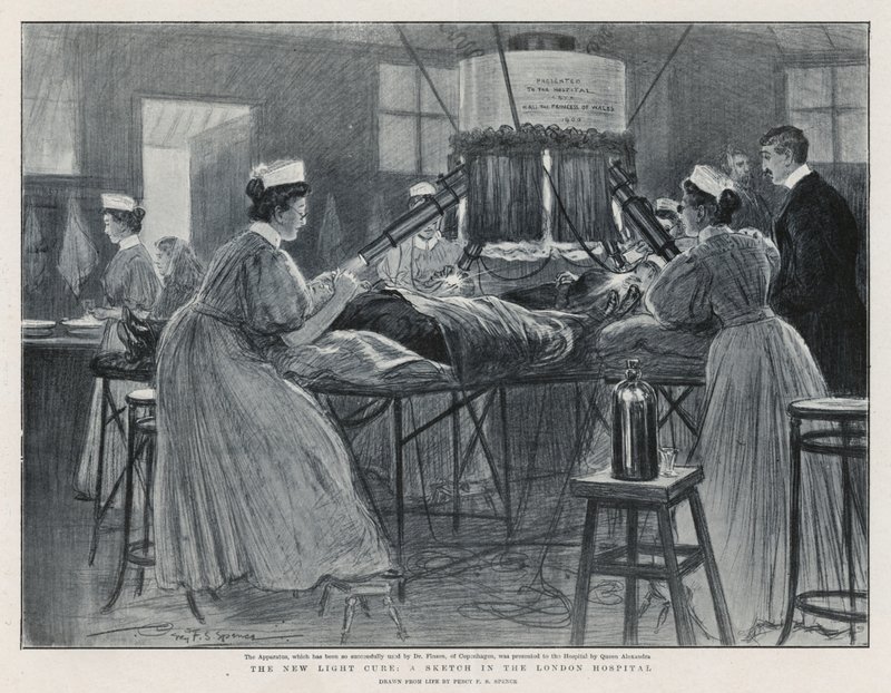 Den nye lyskur: En skitse på London Hospital af Percy F.S. Spence