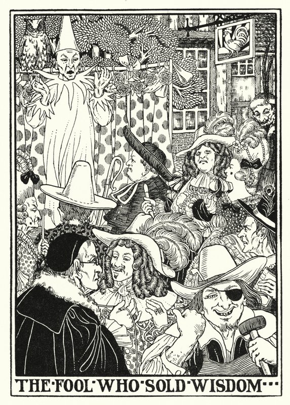 Fables of La Fontaine: Narsen, der solgte visdom (litho) af Percy James Billinghurst