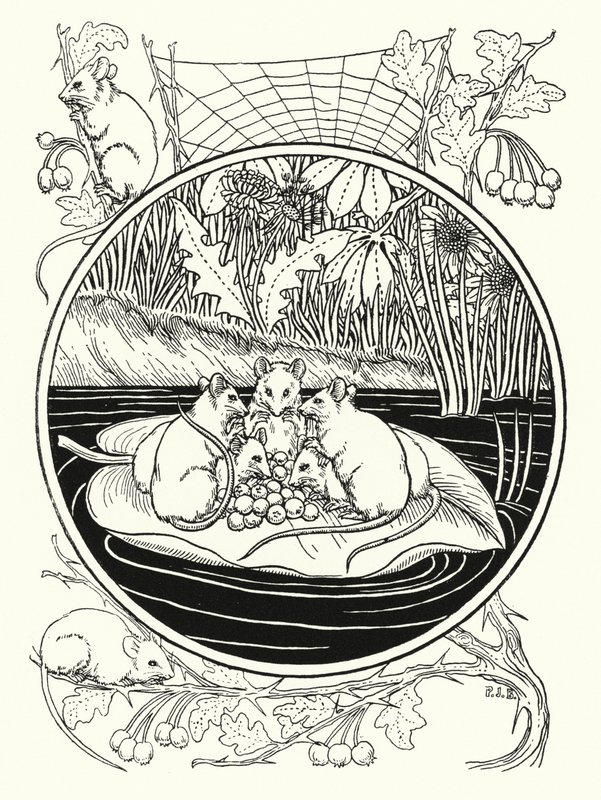 Mus som navigatorer (litho) af Percy James Billinghurst