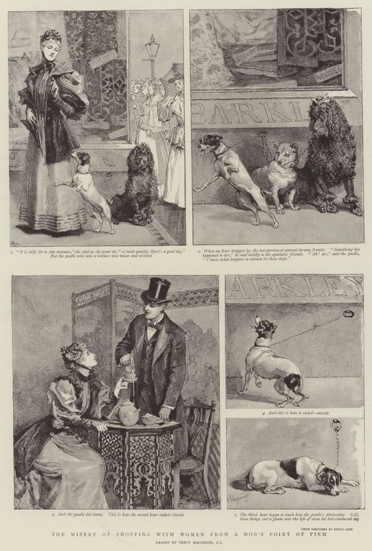 Elendigheden ved at shoppe med kvinder fra en hunds synspunkt af Percy Macquoid