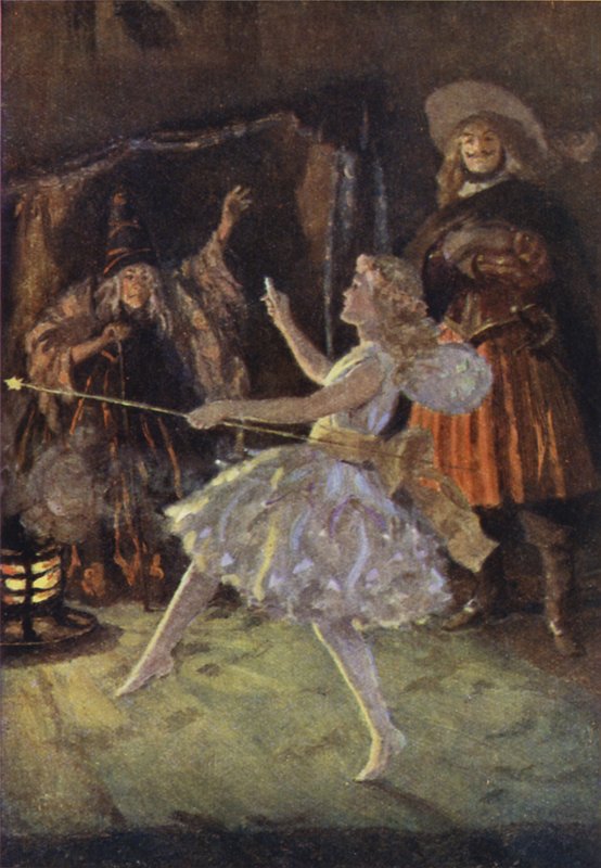 Illustration til små kvinder af Louisa M Alcott (farve litho) af Percy Tarrant