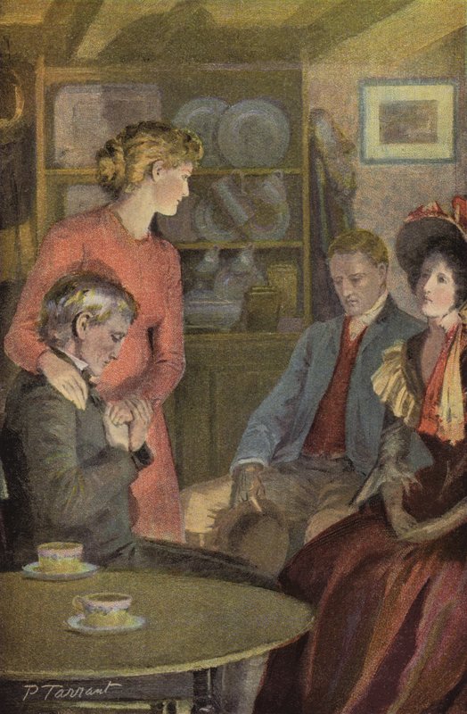Illustration til Silas Marner af George Eliot (farve litho) af Percy Tarrant