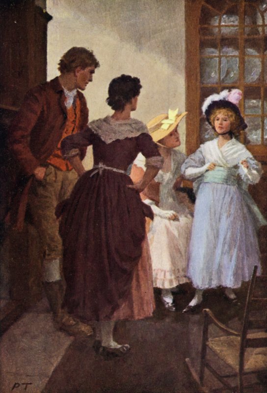 Illustration til Wuthering Heights af Emily Bronte (farve litho) af Percy Tarrant