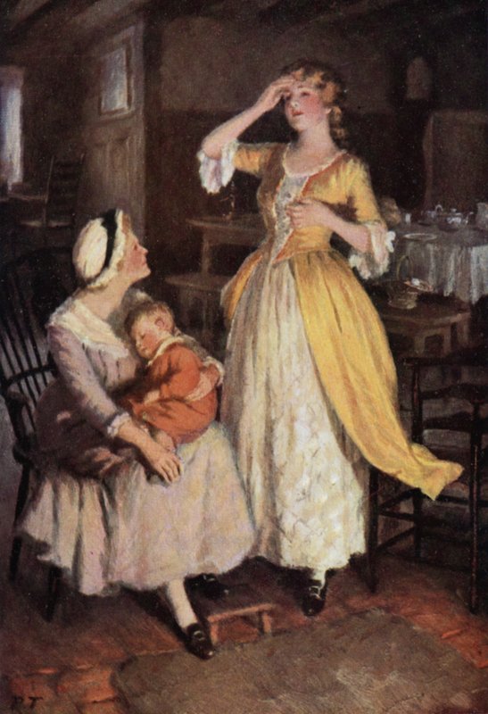 Illustration til Wuthering Heights af Emily Bronte (Color Litho) af Percy Tarrant