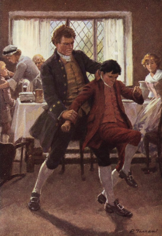 Illustration til Wuthering Heights af Emily Bronte (farve litho) af Percy Tarrant