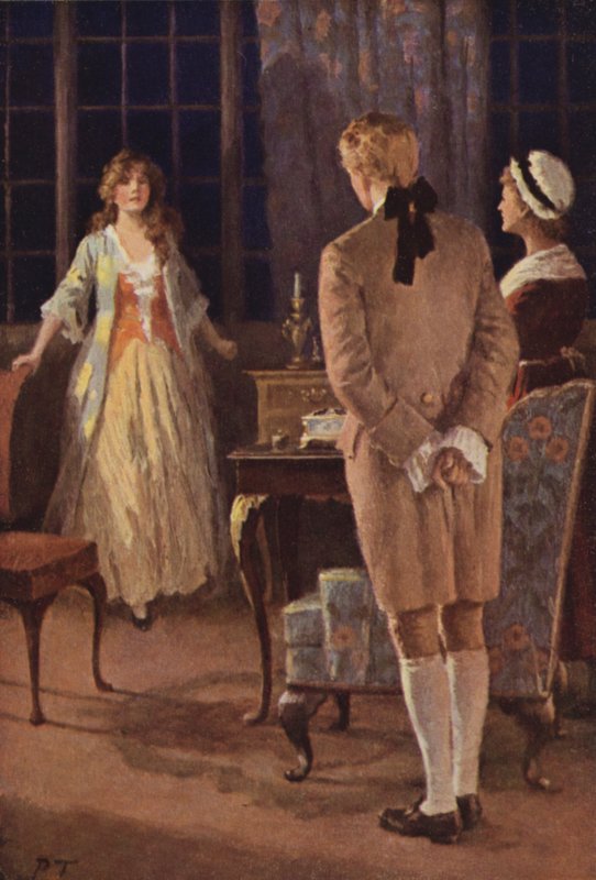 Illustration til Wuthering Heights af Emily Bronte (farve litho) af Percy Tarrant
