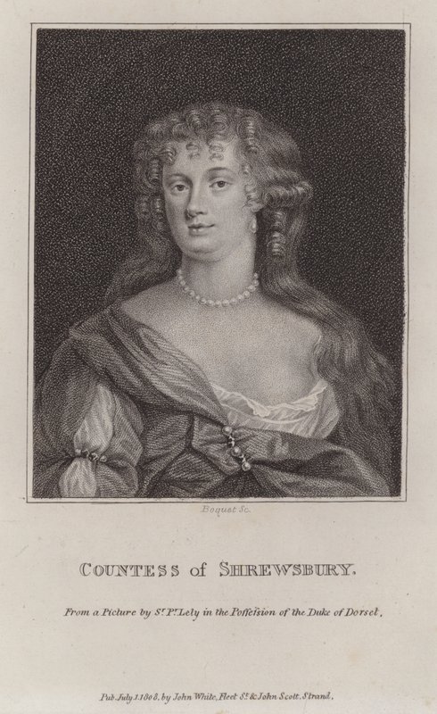 Anna Maria Talbot, grevinde af Shrewsbury (gravering) af Peter (after) Lely