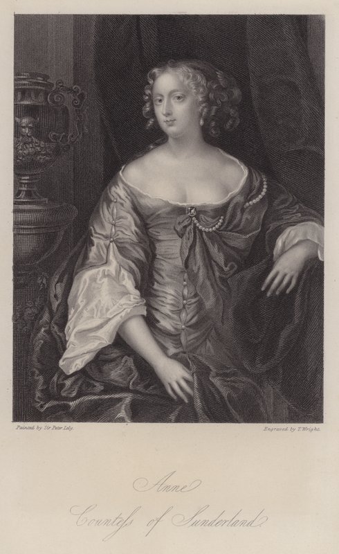 Anne Spencer, 3. grevinde af Sunderland (gravering) af Peter (after) Lely