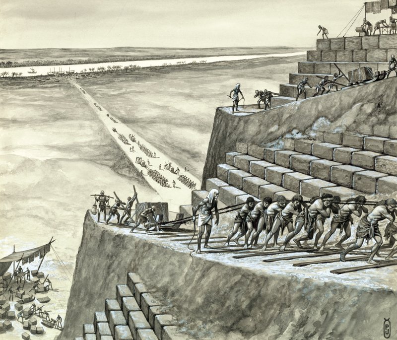 Bygger den store pyramide i Giza af Peter Jackson