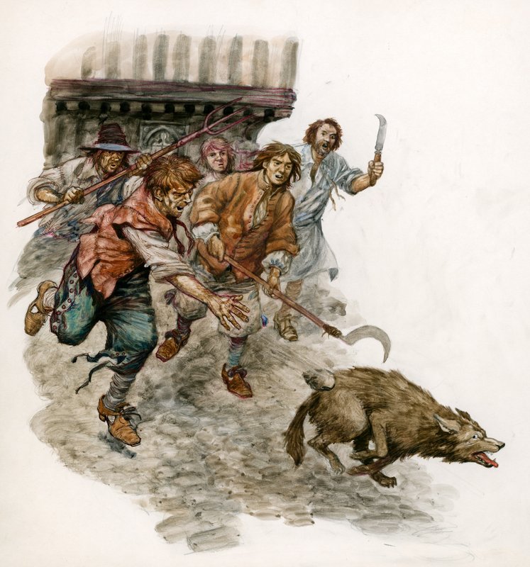 Jager en vild hund gennem gaderne af Peter Jackson