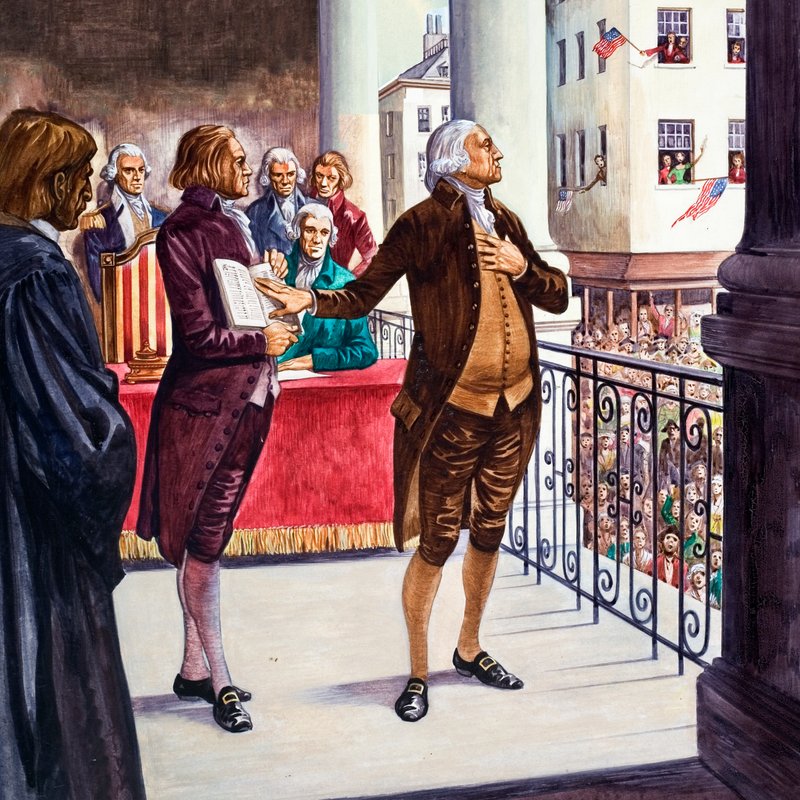 George Washington bliver taget i ed som USA