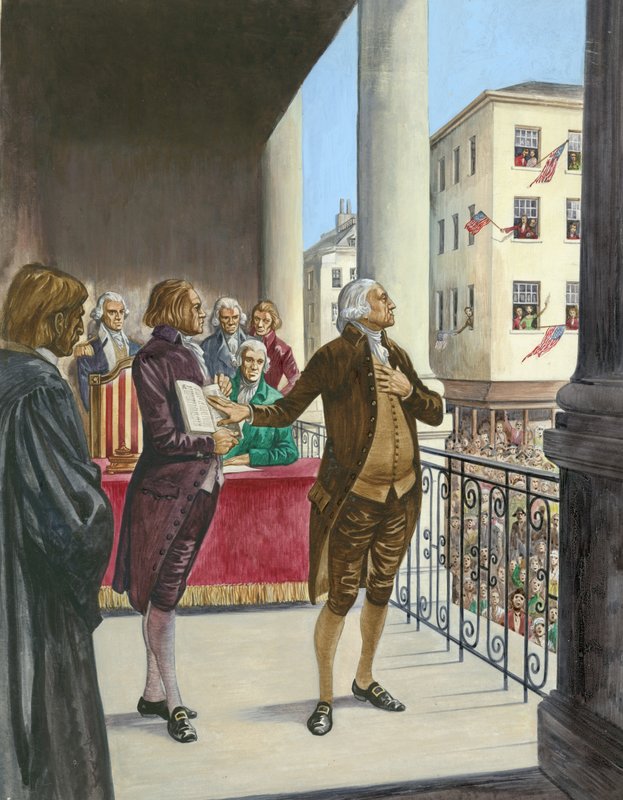 George Washington bliver taget i ed som USA