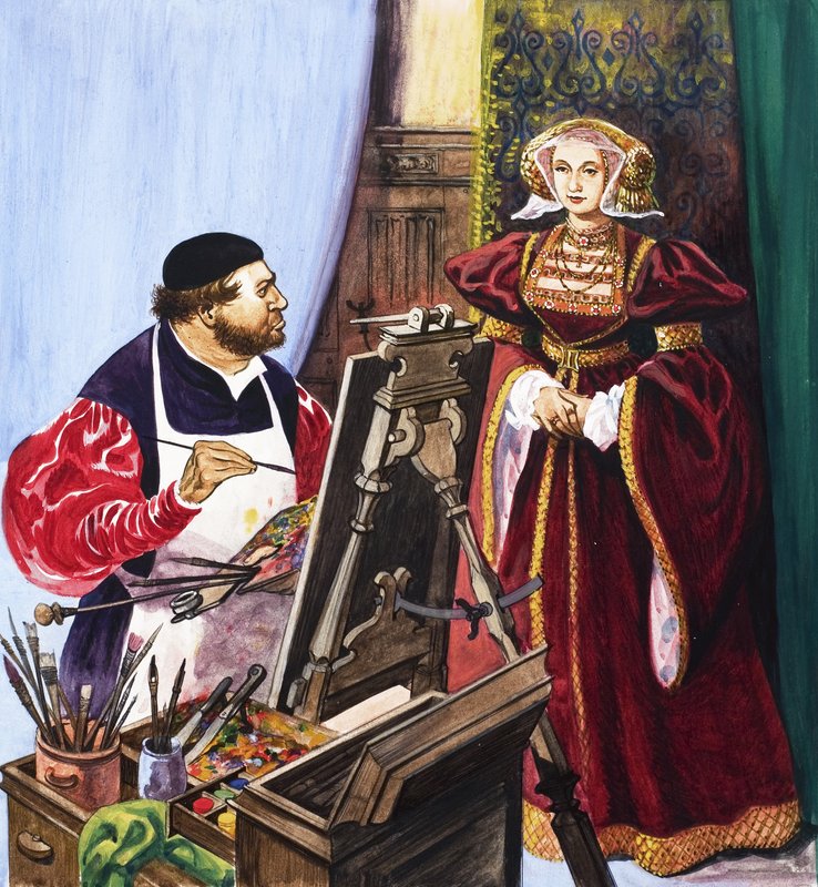 Holbein maler et portræt af Anne af Cleves af Peter Jackson
