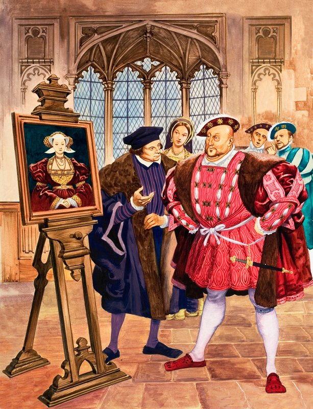 Kong Henry VIII beundrer Holbeins portræt af Anne af Cleves af Peter Jackson