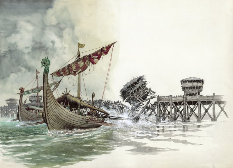 London Bridge blev revet ned i vikingeangrebet ledet af Olaf The Norseman i 1014 af Peter Jackson