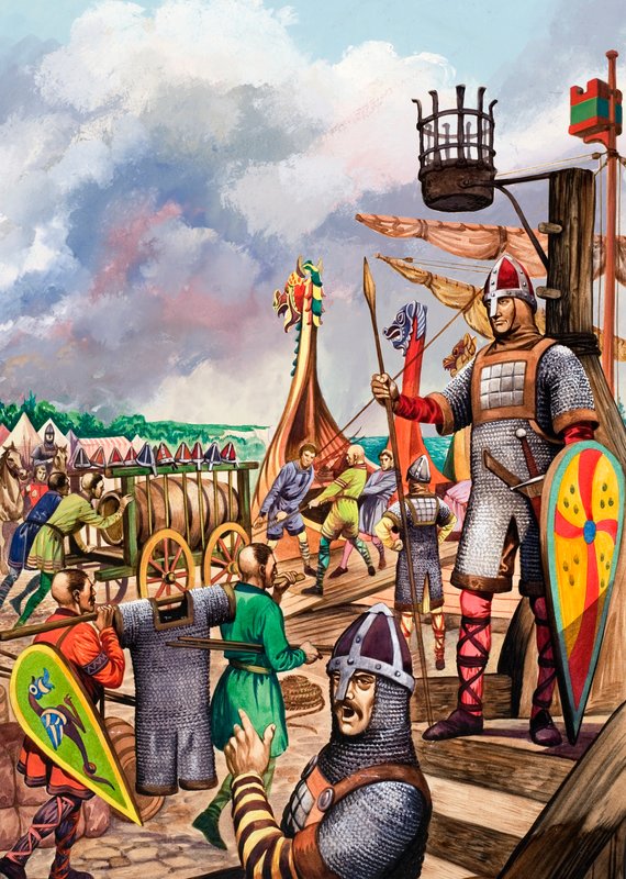 Normannerne forbereder sig på invasionen af England i 1066 af Peter Jackson