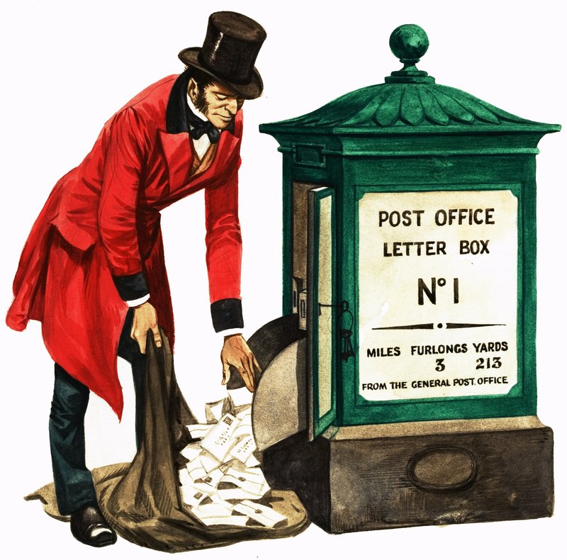 Once Upon a Time... kommunikation for hundrede år siden. Et victoriansk postbud og postkasse af Peter Jackson
