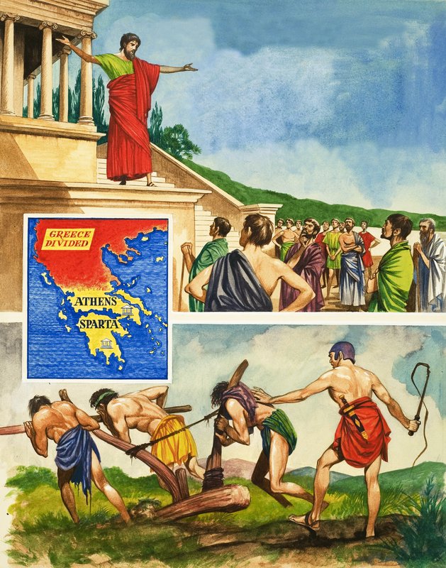 Rivalisering og krig mellem Athen og Sparta af Peter Jackson