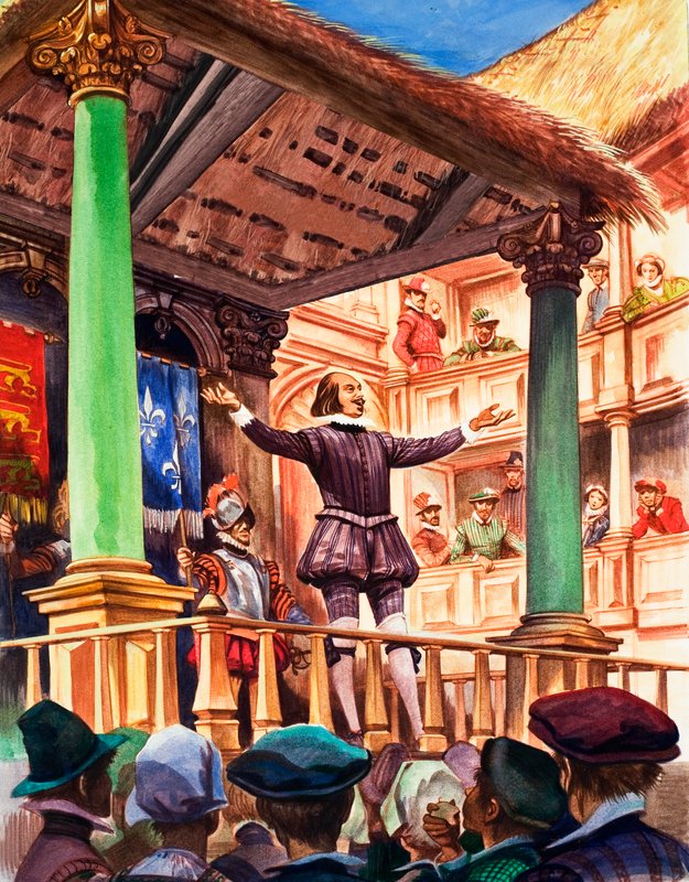 Shakespeare på scenen i det nybyggede Globe-teater af Peter Jackson