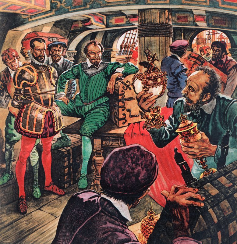 Sir Francis Drake i sin kahyt af Peter Jackson