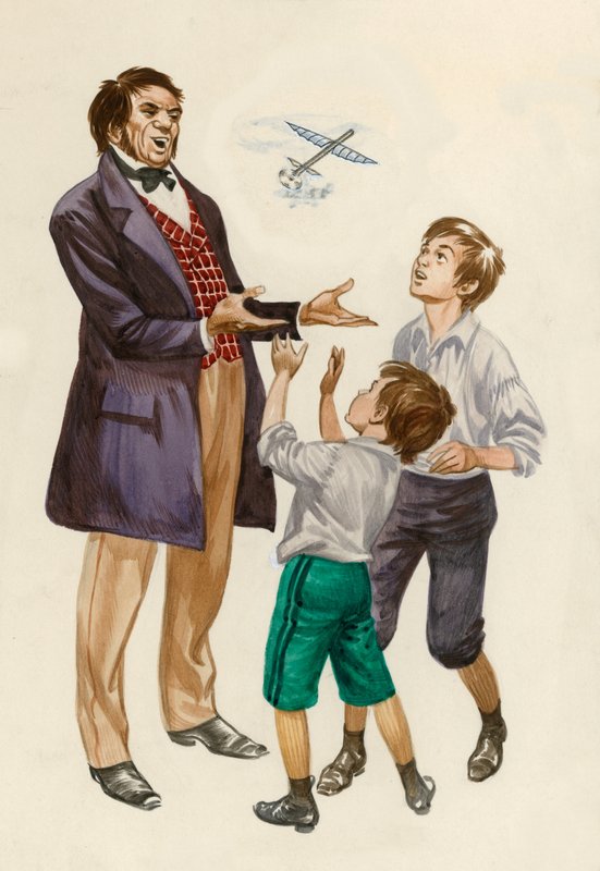 Brødrene Wright som drenge, da de fik et legetøjsfly af deres far af Peter Jackson