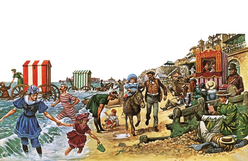 Victoriansk strandscene af Peter Jackson