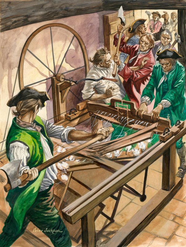 Arbejdere angriber James Hargreaves