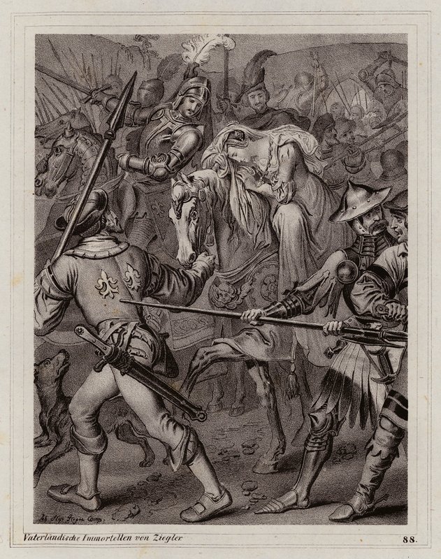 Anne af Bretagne, dronninggemalinde af Karl VIII af Frankrig af Peter Johann Nepomuk Geiger