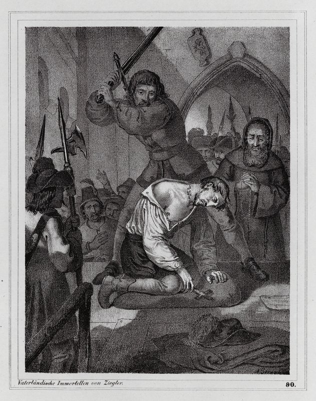 Henrettelse af greven af Reinstein-Tattenbach af Peter Johann Nepomuk Geiger