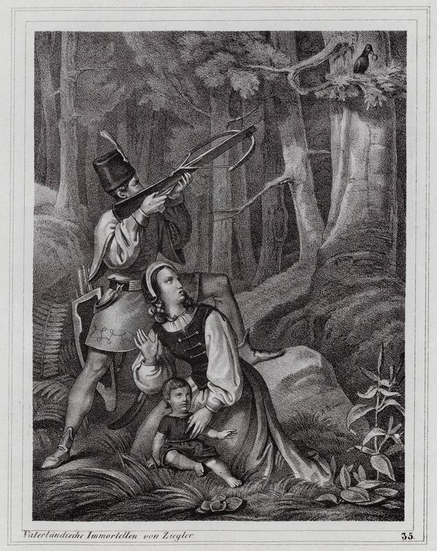 Matthias Corvinus, Ravnekongen (kobberstik) af Peter Johann Nepomuk Geiger