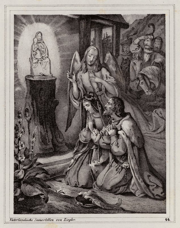Vladislaus Henrik af Mährens og hans hustrus pilgrimsrejse til Mariazell-helligdommen af Peter Johann Nepomuk Geiger