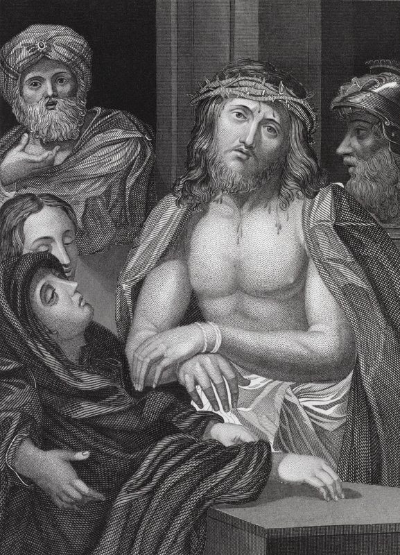 Ecce Homo, Esajas, kap. 53, v. 5 (gravering) af Peter Paul (after) Rubens