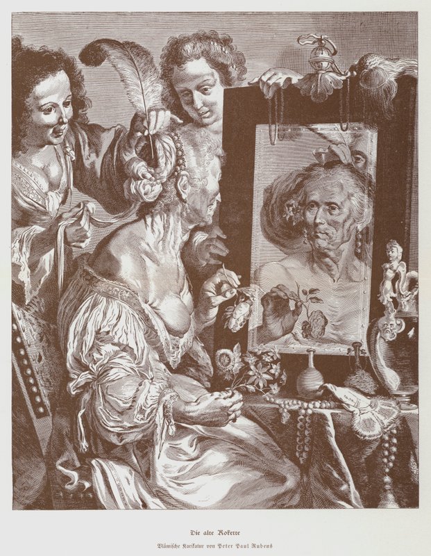 The Old Coquette, c1630 (litho) af Peter Paul (after) Rubens