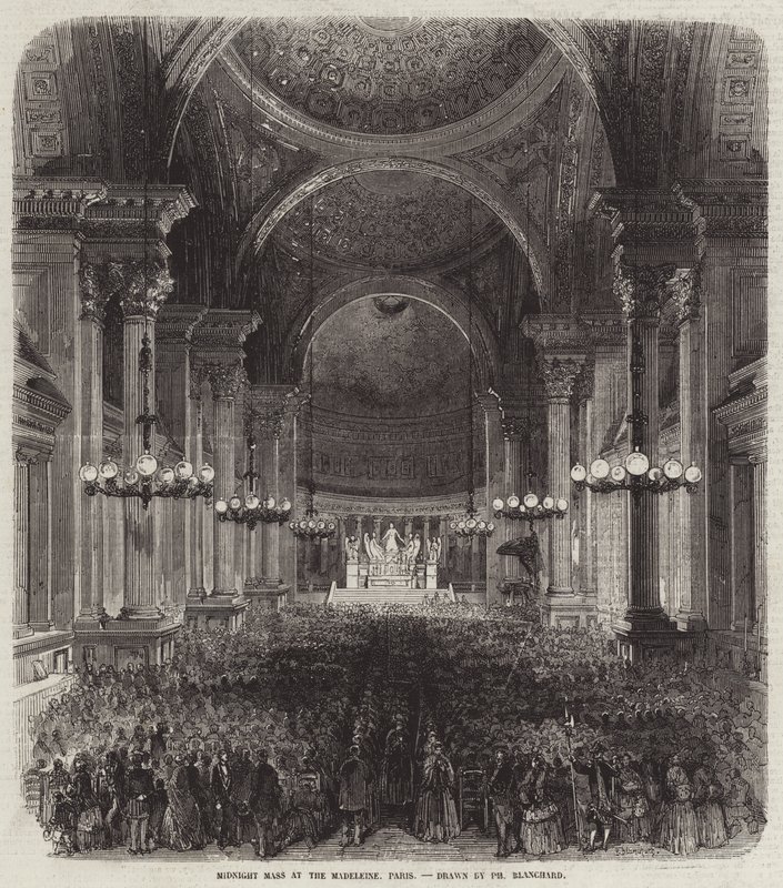 Midnatsmesse i Madeleine, Paris af Pharamond Blanchard