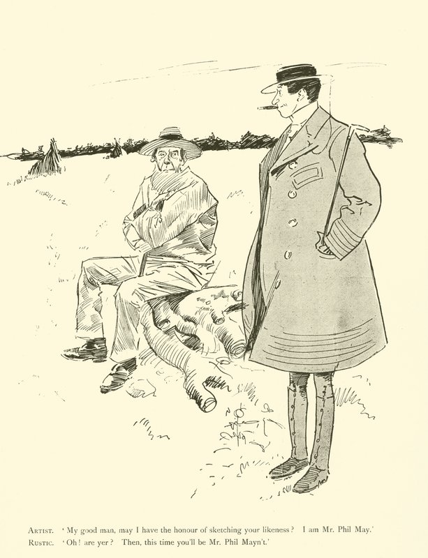 Tegneserie af Phil May, fra 1890
