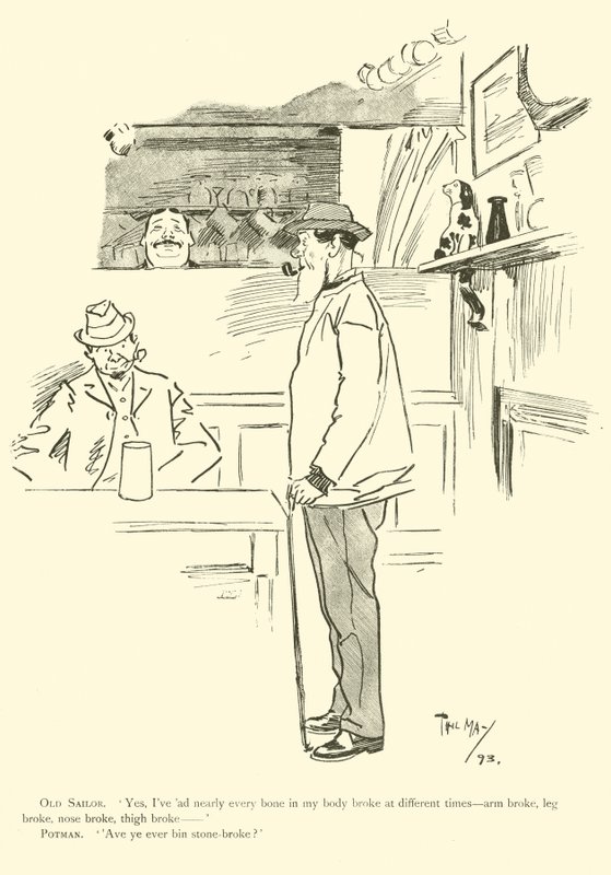 Tegneserie af Phil May, fra 1890