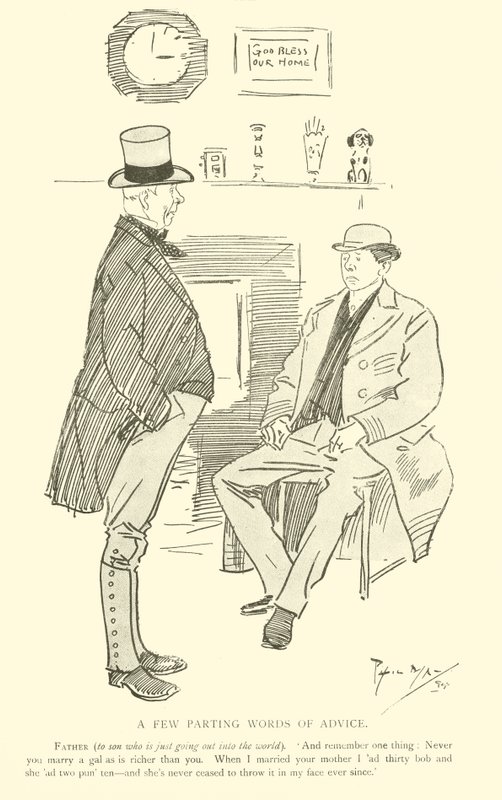 Tegneserie af Phil May, fra 1890