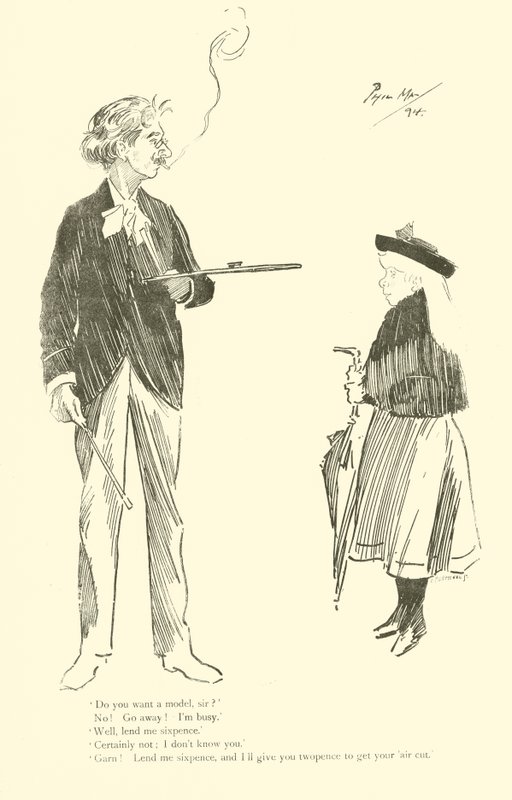 Tegneserie af Phil May, fra 1890