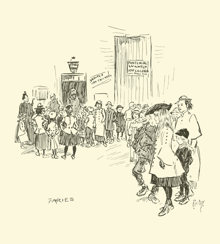 Illustration til Phil Mays Gutter-Snipes af Phil May