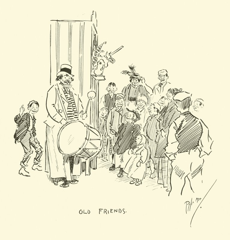 Illustration til Phil Mays Gutter-Snipes af Phil May