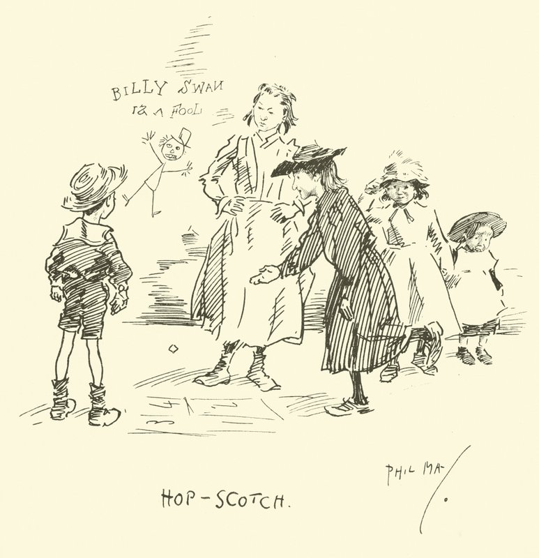 Illustration til Phil Mays Gutter-Snipes af Phil May
