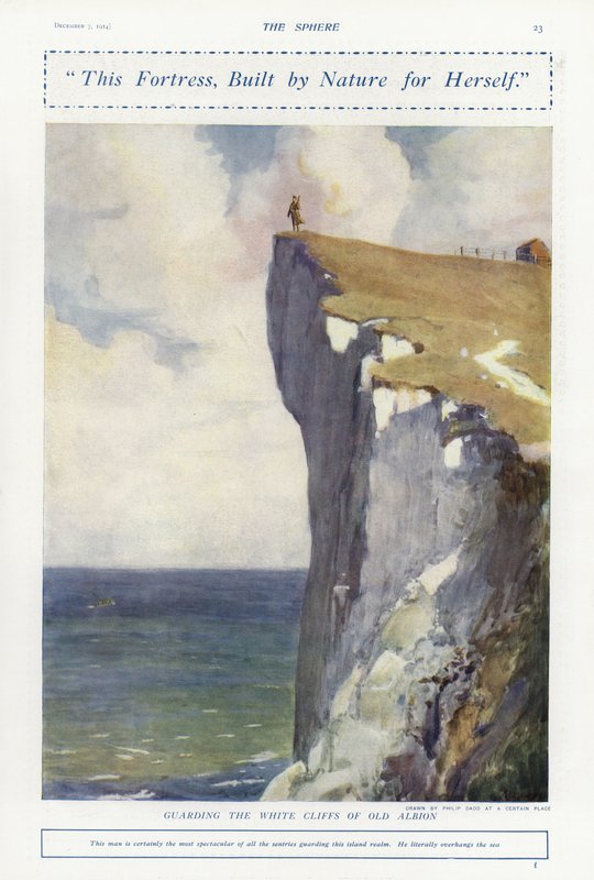 Bevogtning af de hvide klipper i Old Albion, Første Verdenskrig af Philip Dadd