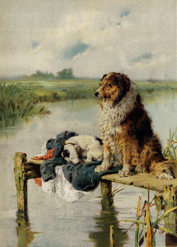 På vagt (chromolitho) af Philip Eustace Stretton