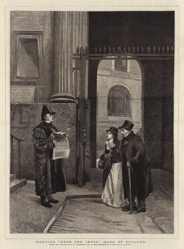 Reduceret tre procent, Bank of England af Philip Hermogenes Calderon