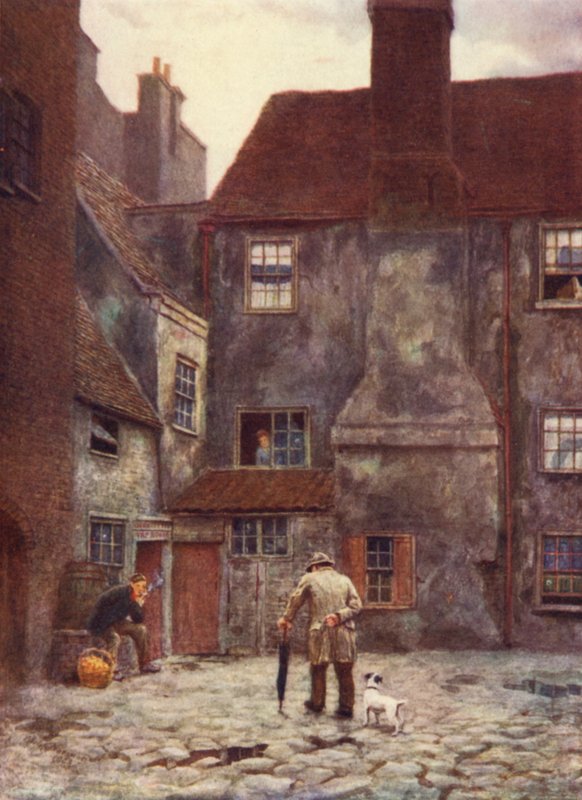 Bagsiden af Queens Head Inn, Southwark, 1884 af Philip Norman