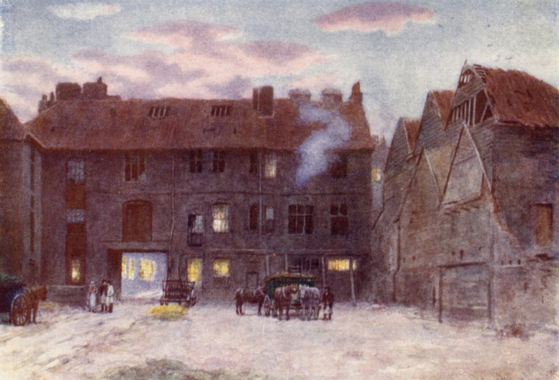 Bagsiden af White Hart Inn, Southwark, 1884 af Philip Norman